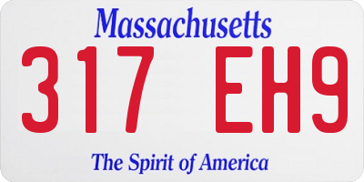 MA license plate 317EH9