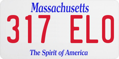 MA license plate 317EL0