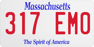 MA license plate 317EM0