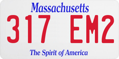 MA license plate 317EM2