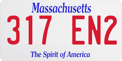 MA license plate 317EN2