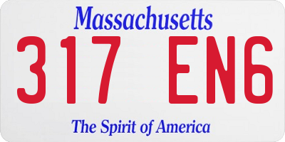 MA license plate 317EN6