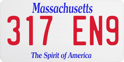 MA license plate 317EN9