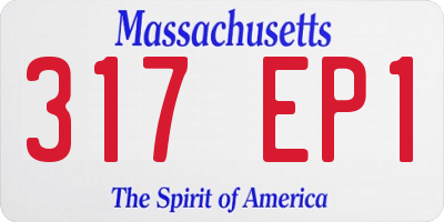 MA license plate 317EP1
