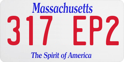 MA license plate 317EP2