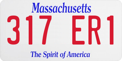 MA license plate 317ER1