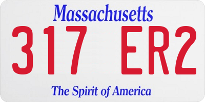 MA license plate 317ER2