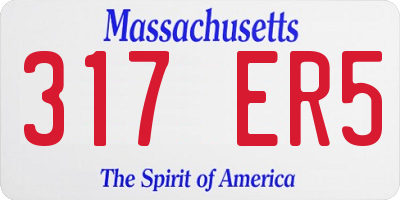 MA license plate 317ER5
