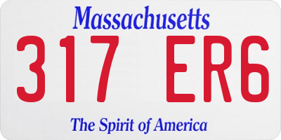MA license plate 317ER6