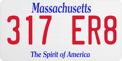 MA license plate 317ER8