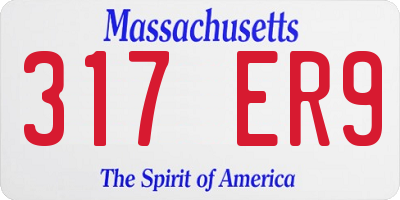 MA license plate 317ER9