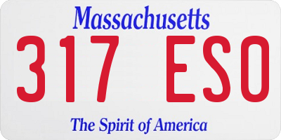 MA license plate 317ES0