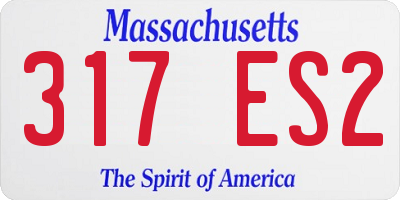 MA license plate 317ES2