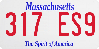 MA license plate 317ES9