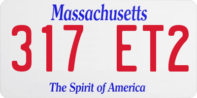 MA license plate 317ET2