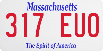 MA license plate 317EU0