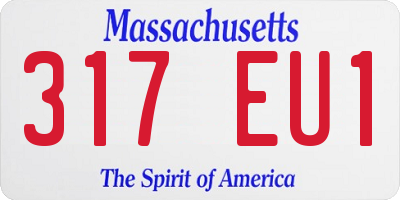 MA license plate 317EU1