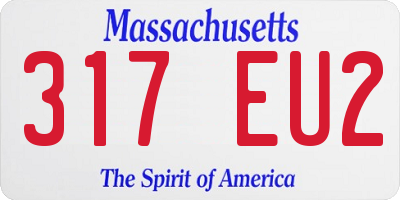 MA license plate 317EU2