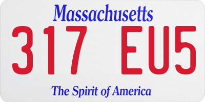 MA license plate 317EU5