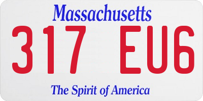MA license plate 317EU6
