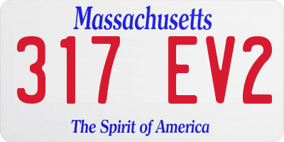 MA license plate 317EV2