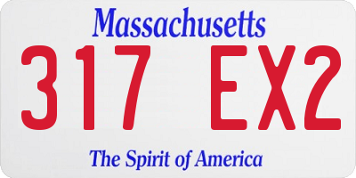 MA license plate 317EX2