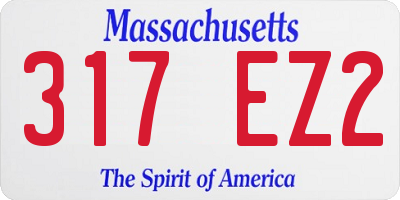 MA license plate 317EZ2