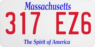 MA license plate 317EZ6