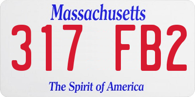 MA license plate 317FB2