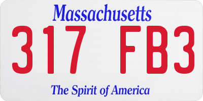MA license plate 317FB3