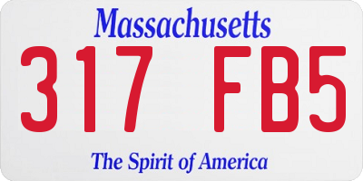 MA license plate 317FB5