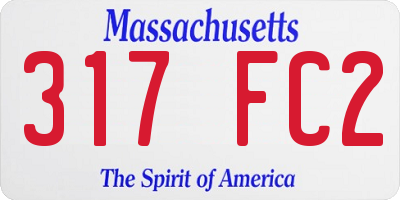 MA license plate 317FC2
