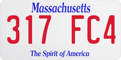 MA license plate 317FC4