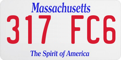 MA license plate 317FC6