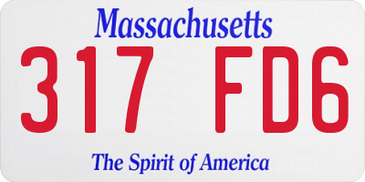 MA license plate 317FD6