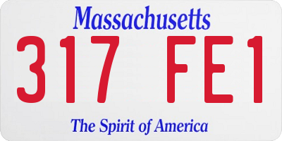 MA license plate 317FE1