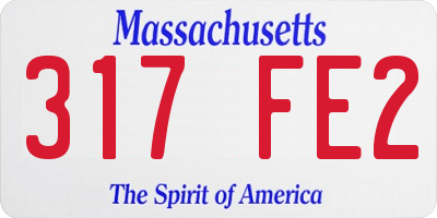 MA license plate 317FE2