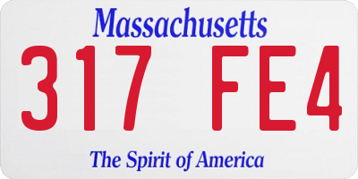 MA license plate 317FE4