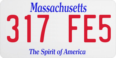 MA license plate 317FE5