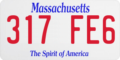 MA license plate 317FE6