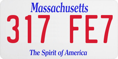 MA license plate 317FE7