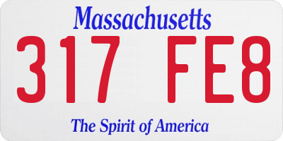 MA license plate 317FE8