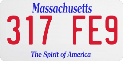 MA license plate 317FE9