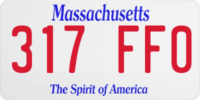 MA license plate 317FF0