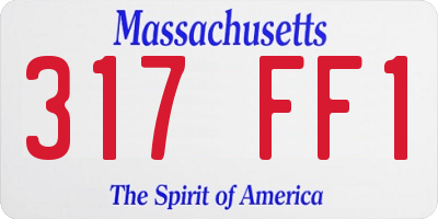 MA license plate 317FF1