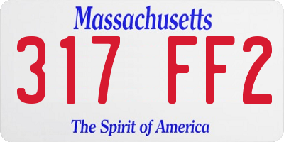 MA license plate 317FF2