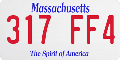 MA license plate 317FF4