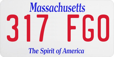 MA license plate 317FG0