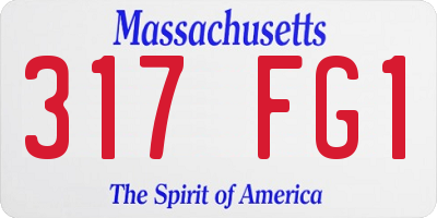 MA license plate 317FG1