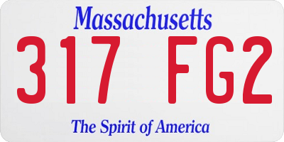 MA license plate 317FG2